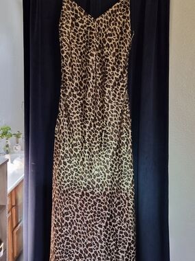 *Rare* Y2K Victoria's Secret leopard print slip dress lace-up sides